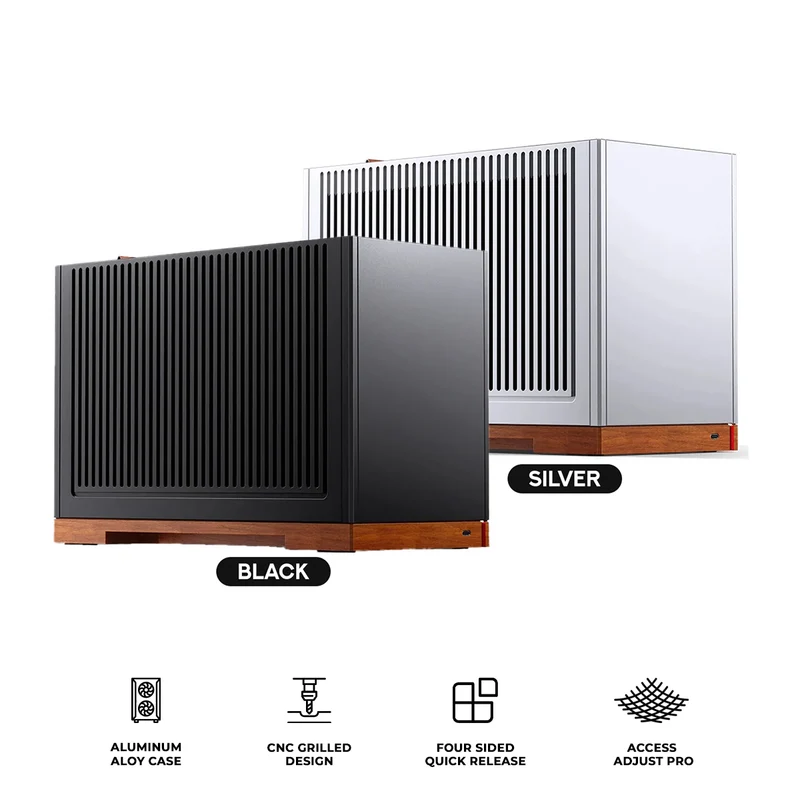 Jonsbo T9 ITX Separated Cabinet Computer Case (Black, Silver)