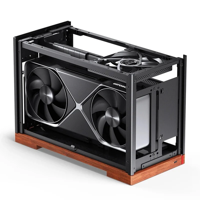 Jonsbo T9 ITX Separated Cabinet Computer Case (Black, Silver)