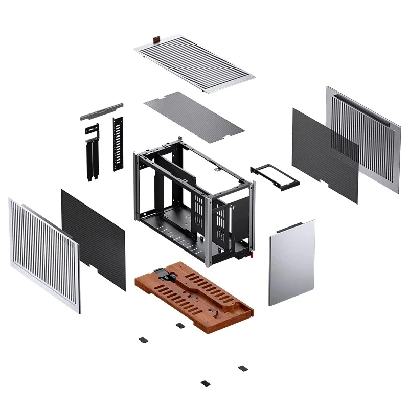 Jonsbo T9 ITX Separated Cabinet Computer Case (Black, Silver)