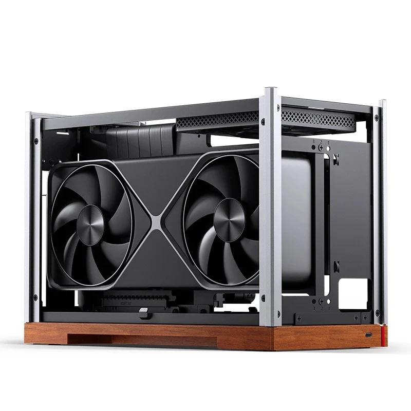 Jonsbo T9 ITX Separated Cabinet Computer Case (Black, Silver)