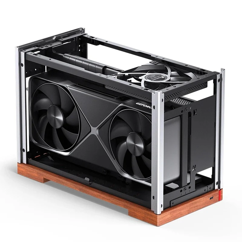 Jonsbo T9 ITX Separated Cabinet Computer Case (Black, Silver)