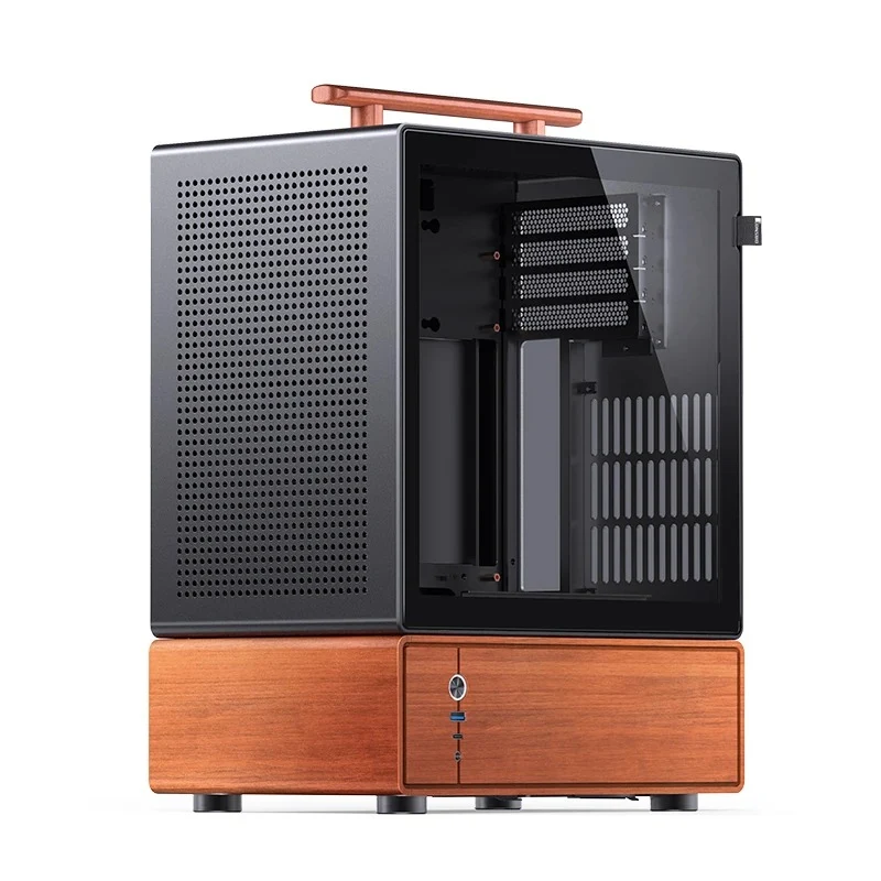 Jonsbo T7 M-ATX Separated Cabinet Computer Case (Black, Silver)
