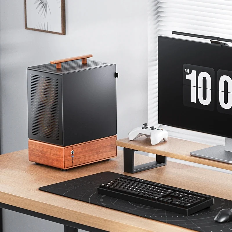 Jonsbo T7 M-ATX Separated Cabinet Computer Case (Black, Silver)