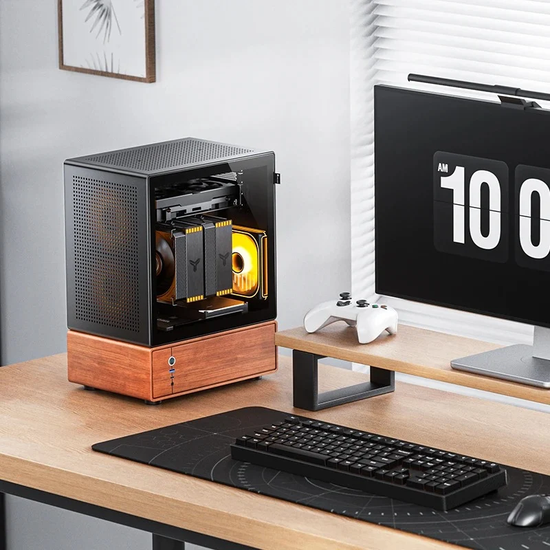 Jonsbo T7 M-ATX Separated Cabinet Computer Case (Black, Silver)