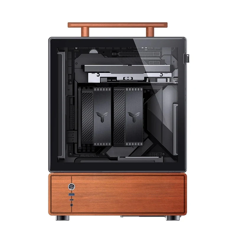 Jonsbo T7 M-ATX Separated Cabinet Computer Case (Black, Silver)