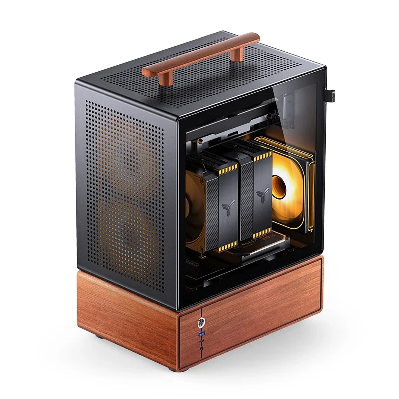 Jonsbo T7 M-ATX Separated Cabinet Computer Case (Black, Silver)