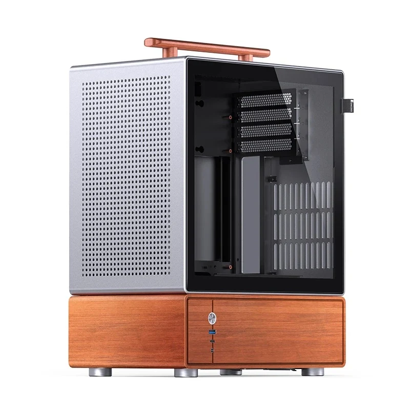 Jonsbo T7 M-ATX Separated Cabinet Computer Case (Black, Silver)