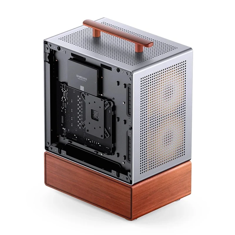 Jonsbo T7 M-ATX Separated Cabinet Computer Case (Black, Silver)
