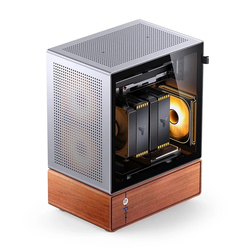 Jonsbo T7 M-ATX Separated Cabinet Computer Case (Black, Silver)