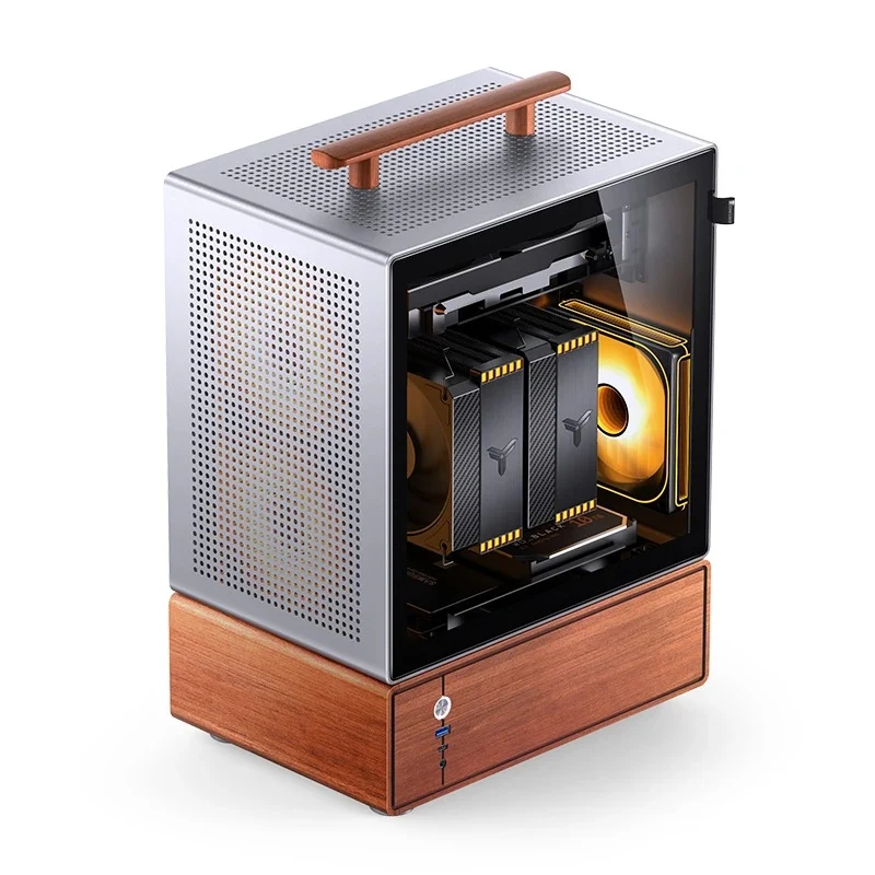 Jonsbo T7 M-ATX Separated Cabinet Computer Case (Black, Silver)
