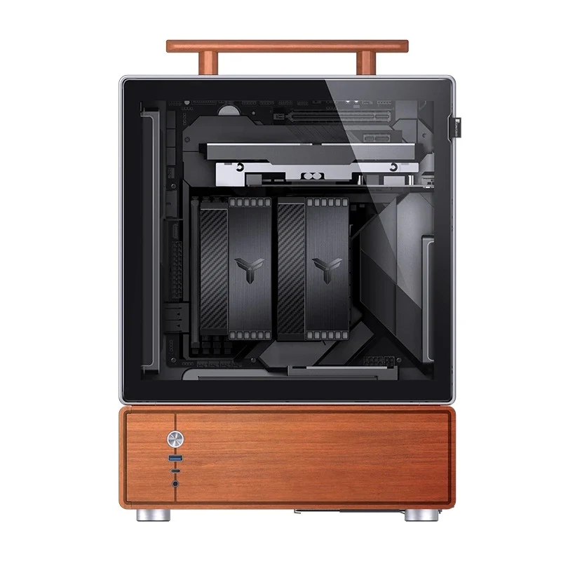 Jonsbo T7 M-ATX Separated Cabinet Computer Case (Black, Silver)