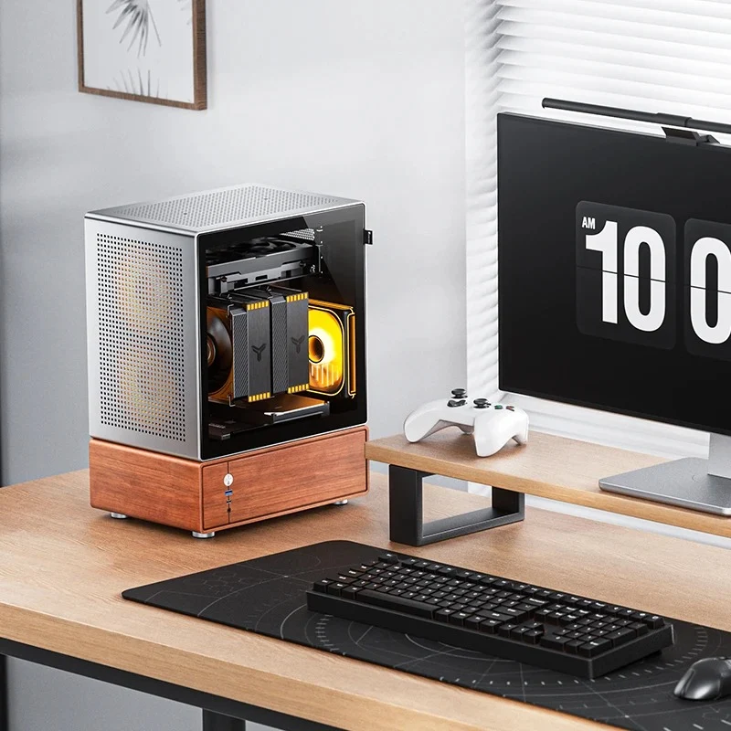 Jonsbo T7 M-ATX Separated Cabinet Computer Case (Black, Silver)