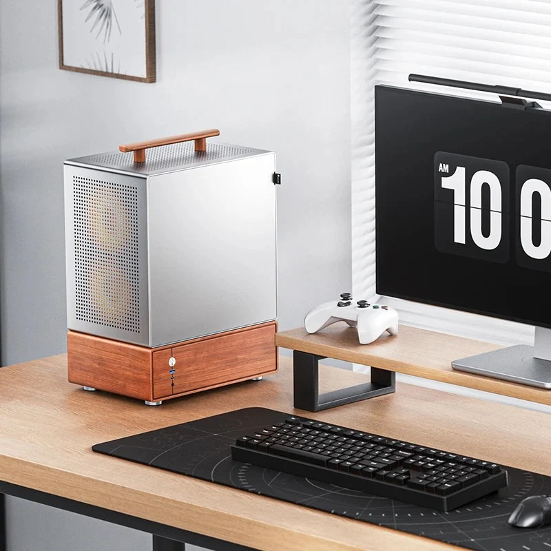 Jonsbo T7 M-ATX Separated Cabinet Computer Case (Black, Silver)