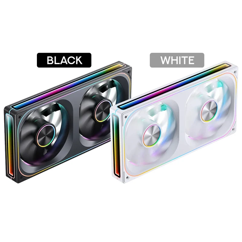 Jonsbo ZA-240 240mm ARGB Infinity Mirror Series Fan (Black, White) (ZA-240B, ZA-240W)