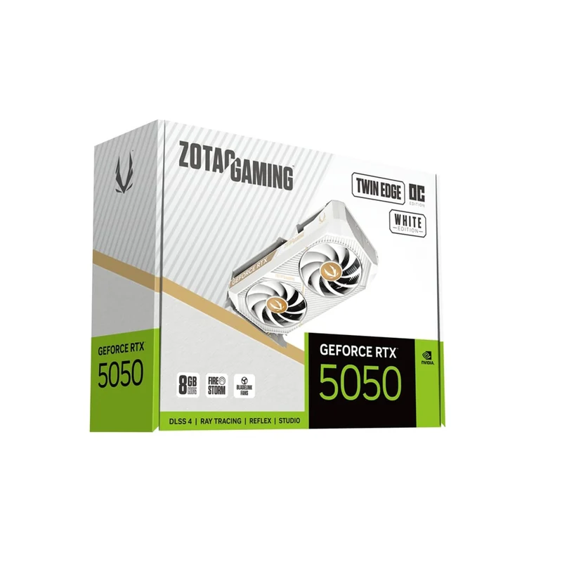 Zotac Gaming GeForce RTX 5050 8GB Twin Edge OC GDDR6 Graphics Card (White) (ZT-B50500Q-10M)