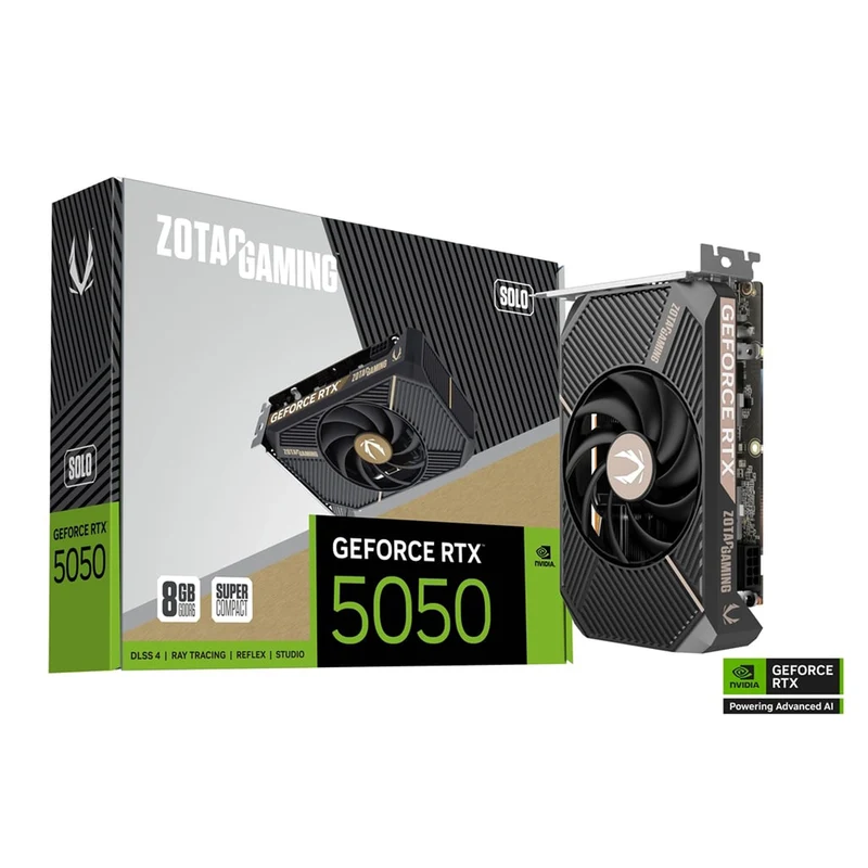Zotac Gaming GeForce RTX 5050 8GB Solo GDDR6 Graphics Card (ZT-B50500G-10L)
