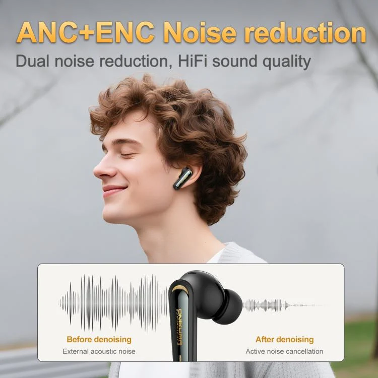Onikuma TX610 Dual Mode Gaming Earbuds with ANC + ENC (Black, Off-White)