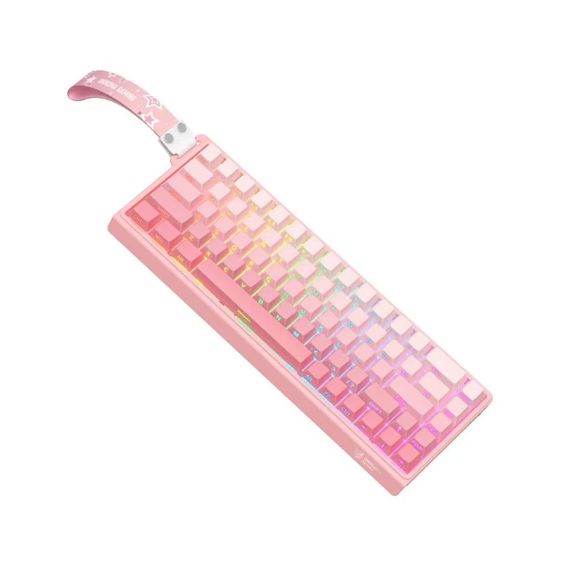 Onikuma G69 68 Keys RGB Wired Magnetic Switch Keyboard (Pink)