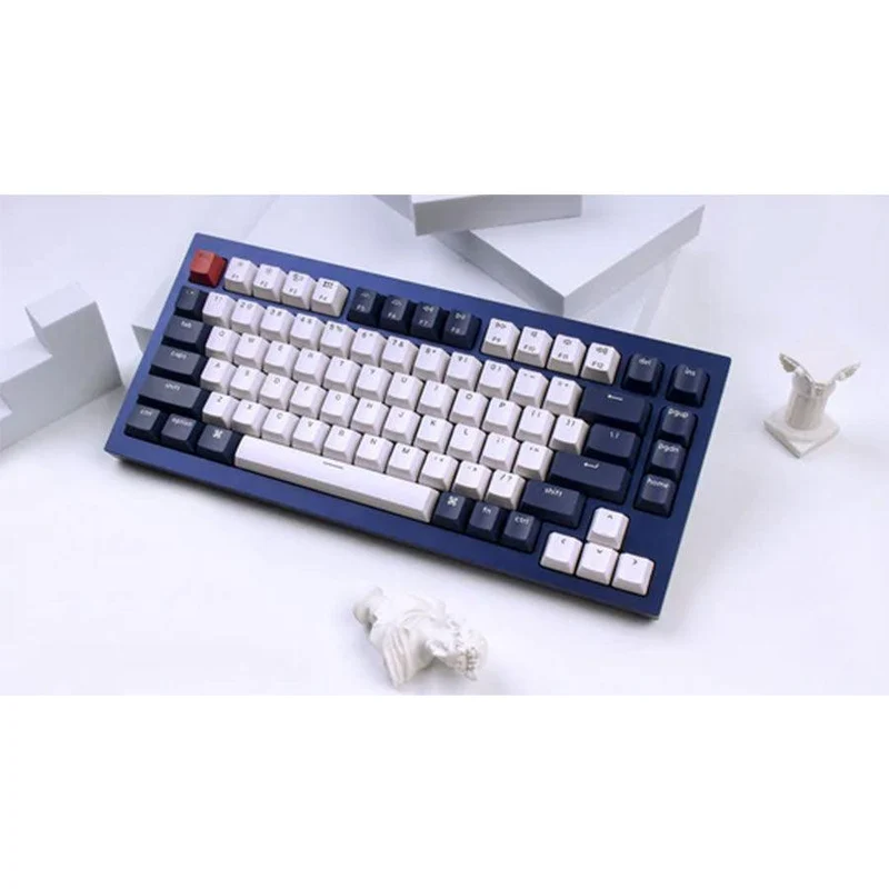 Keychron Q1 QMK Custom Mechanical Fully Assembled Navy Blue Keyboard (Gateron Phantom Blue Switch) (Q1J2)