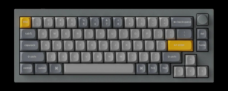 Keychron Q2 QMK Custom Mechanical Fully Assembled Silver Grey Keyboard (Gateron G Pro Blue Switch) (Q2D2)