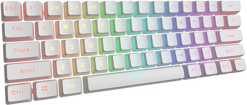 Kemove White PBT Double Shot Pudding Keycaps Set (108 Keycaps)