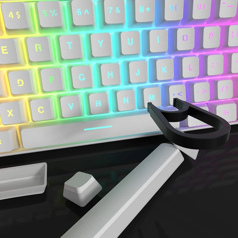 Kemove White PBT Double Shot Pudding Keycaps Set (108 Keycaps)