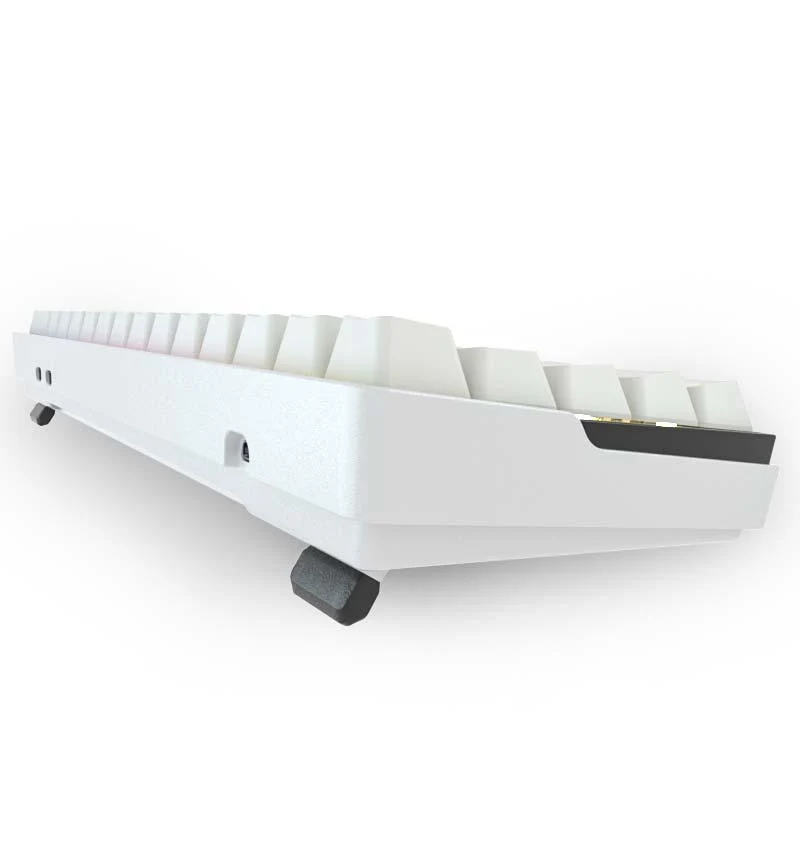 Kemove DK61 Snowfox White Hot-Swappable RGB Backlit Wired/Bluetooth Mechanical Keyboard (Gateron Blue Switch)