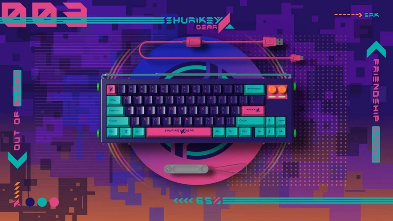 SHURIKEY SKB65 HANZO 003 MECHANICAL KEYBOARD (VARMILO EC ROSE V2) (S01A003B002C1D01E003)