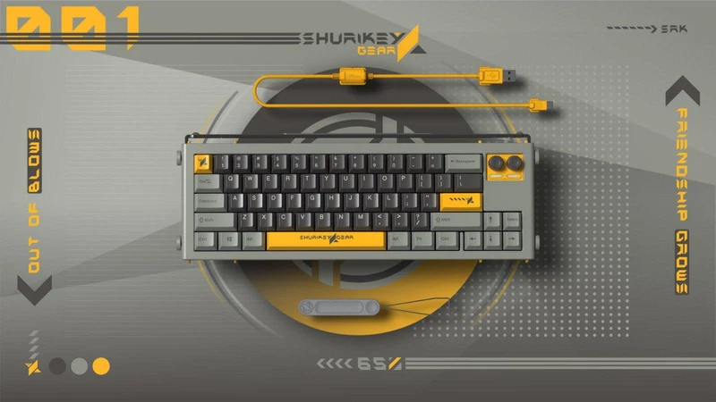SHURIKEY SKB65 HANZO 001 MECHANICAL KEYBOARD (VARMILO EC ROSE V2) (S01A001B002C1D01E001)