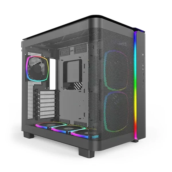 Montech King 95 Pro Mid-Tower Curved Tempered Glass Front Panel PC Case (Black)