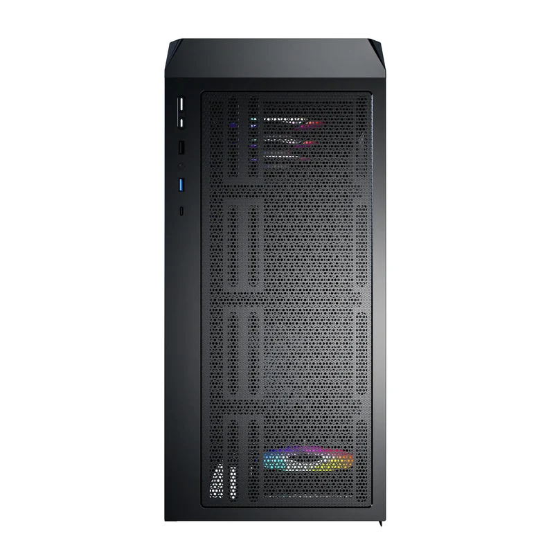 Montech X5 ATX Mid-Tower Carbon Fiber Print TG Side Panel & Mesh Front PC Case (Black, White)