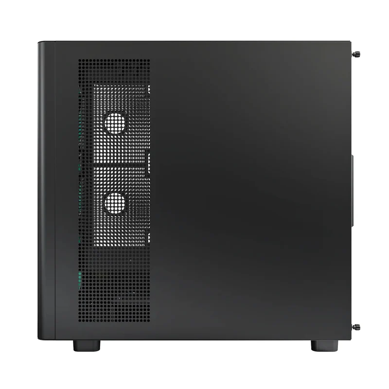 Montech XR Wood Mid-Tower TG Side Panel & Mesh Front with Wood Blends PC Case (Black, White)