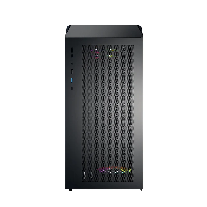 Montech X5M mATX Mid-Tower Carbon Fiber Print TG Side Panel & Mesh Front PC Case (Black, White)