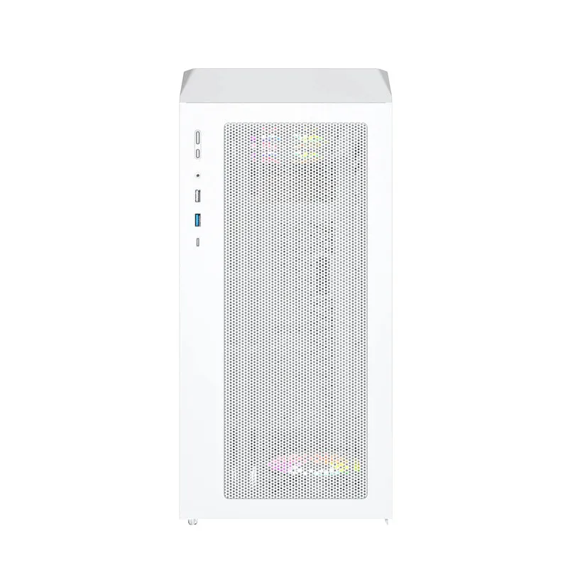 Montech X5M mATX Mid-Tower Carbon Fiber Print TG Side Panel & Mesh Front PC Case (Black, White)