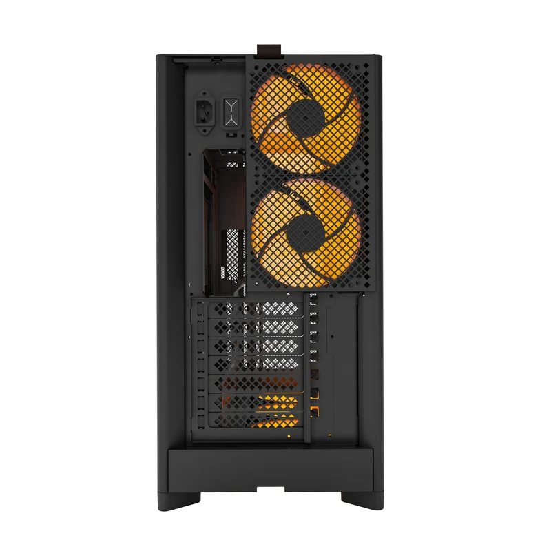 Montech HS01 Pro ATX Mid-Tower Mesh Front & TG Side Panel PC Case (Black, White)
