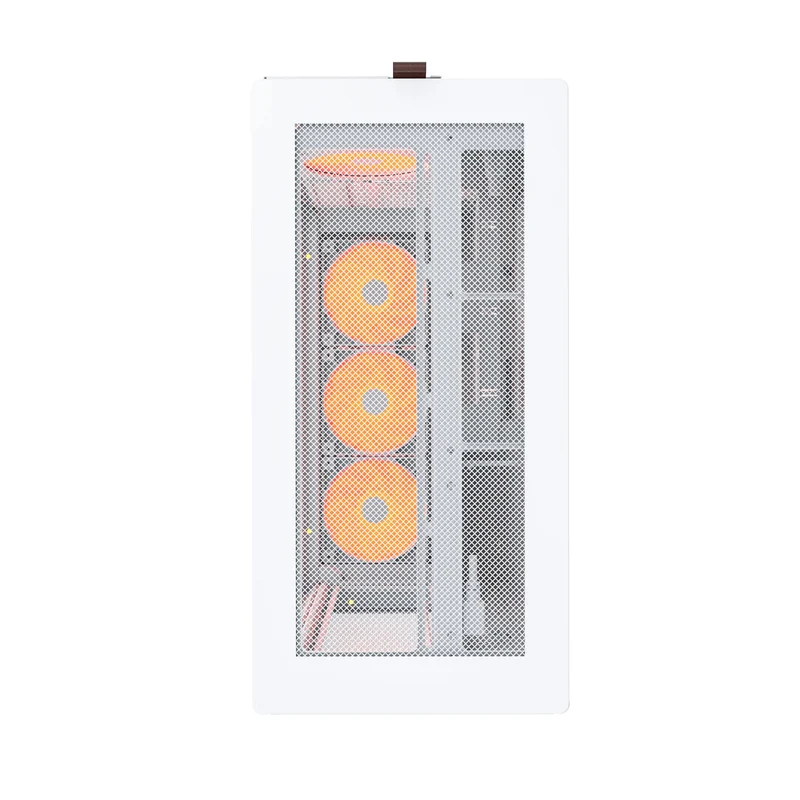 Montech HS01 Pro ATX Mid-Tower Mesh Front & TG Side Panel PC Case (Black, White)