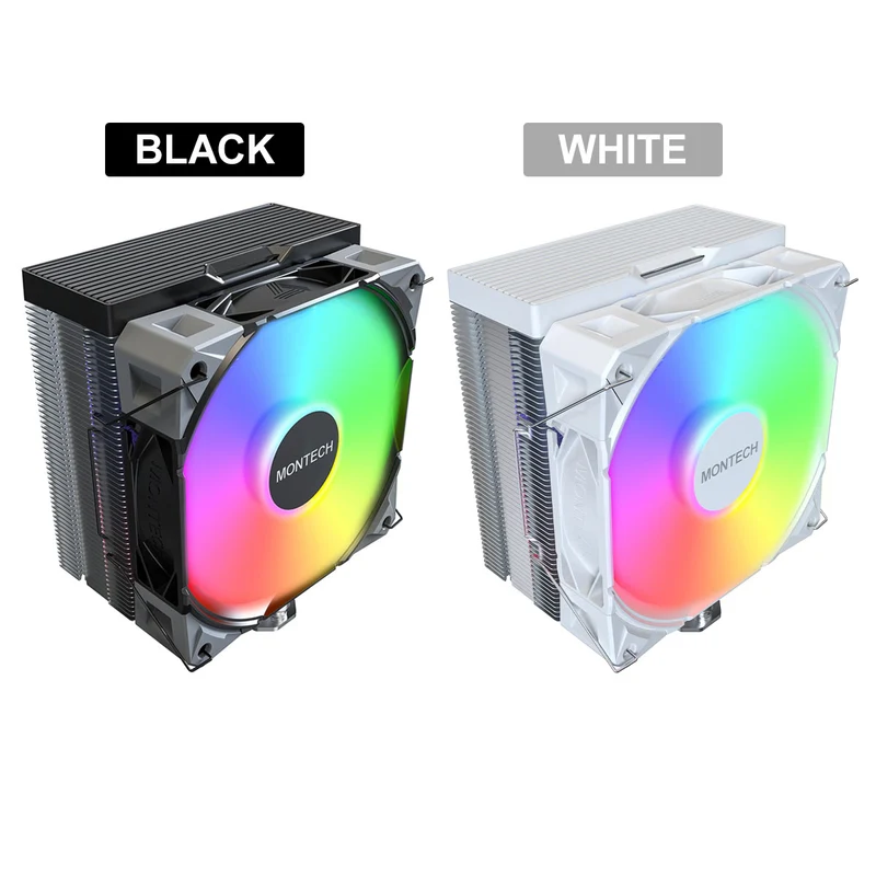 Montech NX400 ARGB Tower Type CPU Air Cooler (Black, White)