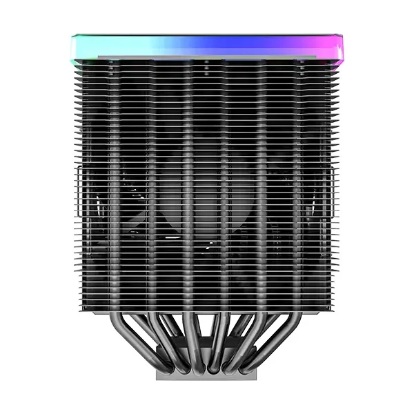 Montech Metal DT24 Premium 2x120mm High Performance Metal PWM Fans with ARGB Aluminum Top Cover Tower Type CPU Air Cooler