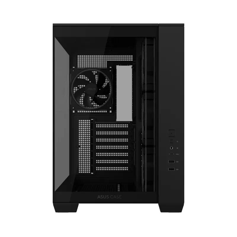 Asus A32 Plus Tempered Glass Panel ATX PC Case with 4 Pre-Installed ARGB Fans (Black, White)