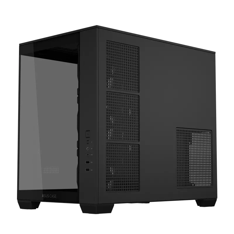 Asus A32 Plus Tempered Glass Panel ATX PC Case with 4 Pre-Installed ARGB Fans (Black, White)