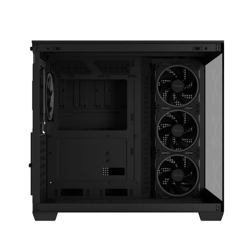 Asus A32 Plus Tempered Glass Panel ATX PC Case with 4 Pre-Installed ARGB Fans (Black, White)