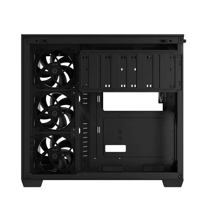 Asus A32 Plus Tempered Glass Panel ATX PC Case with 4 Pre-Installed ARGB Fans (Black, White)
