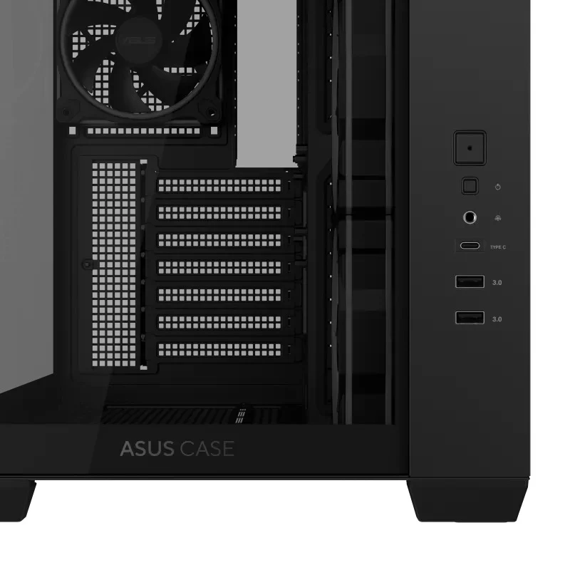 Asus A32 Plus Tempered Glass Panel ATX PC Case with 4 Pre-Installed ARGB Fans (Black, White)