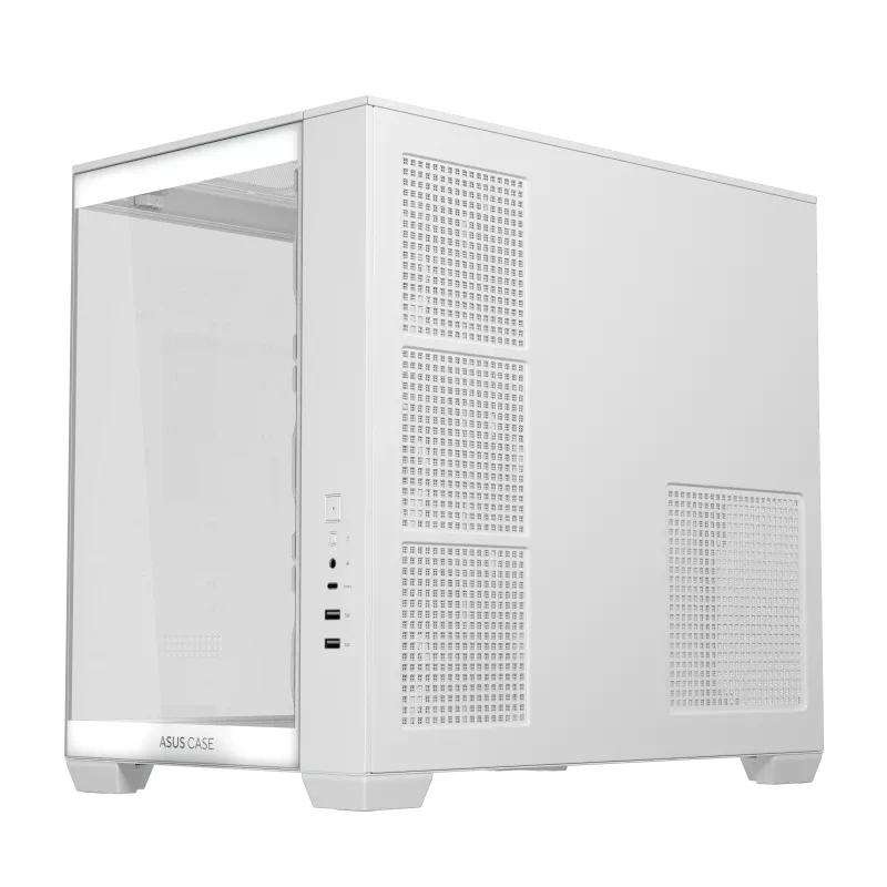Asus A32 Plus Tempered Glass Panel ATX PC Case with 4 Pre-Installed ARGB Fans (Black, White)