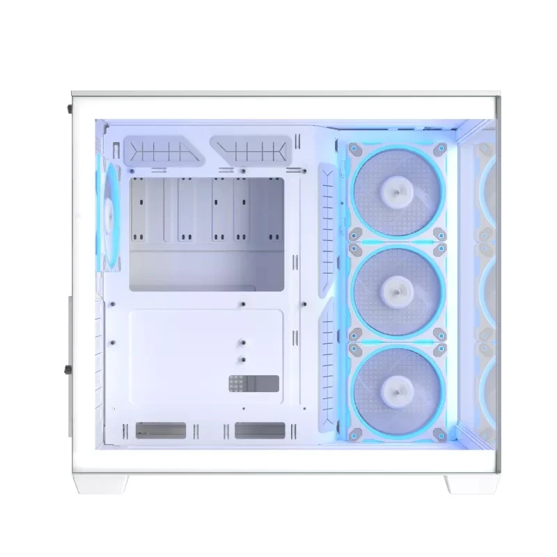 Asus A32 Plus Tempered Glass Panel ATX PC Case with 4 Pre-Installed ARGB Fans (Black, White)