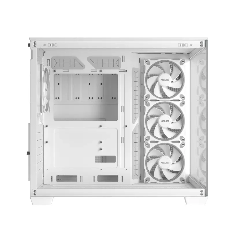 Asus A32 Plus Tempered Glass Panel ATX PC Case with 4 Pre-Installed ARGB Fans (Black, White)