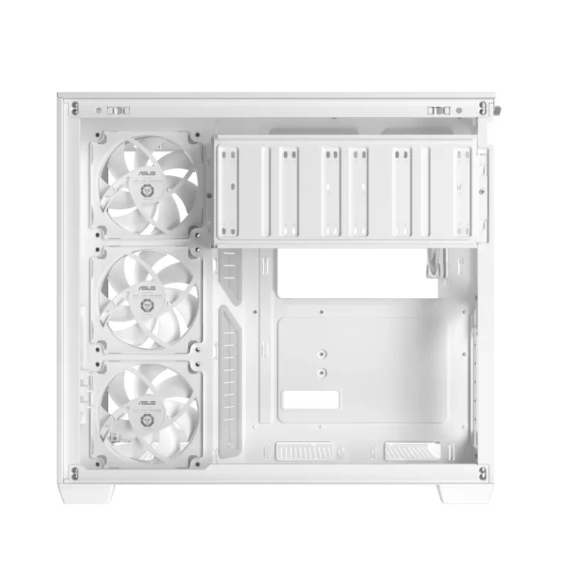 Asus A32 Plus Tempered Glass Panel ATX PC Case with 4 Pre-Installed ARGB Fans (Black, White)