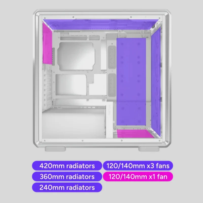 Cooler Master MasterFrame 600 Mesh ATX Mid-Tower PC Case (Black, Silver)