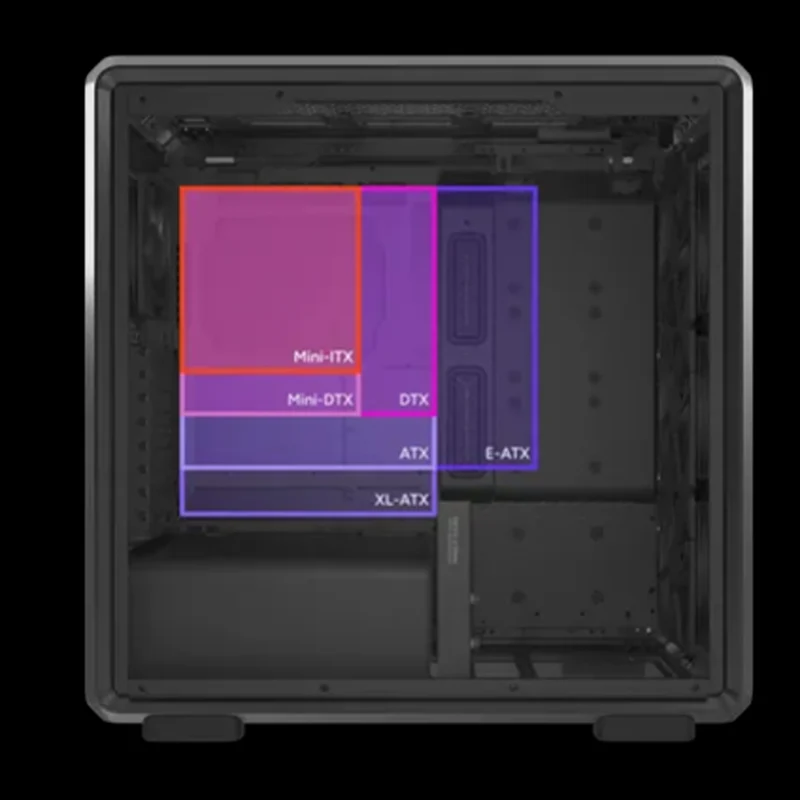 Cooler Master MasterFrame 600 Mesh ATX Mid-Tower PC Case (Black, Silver)