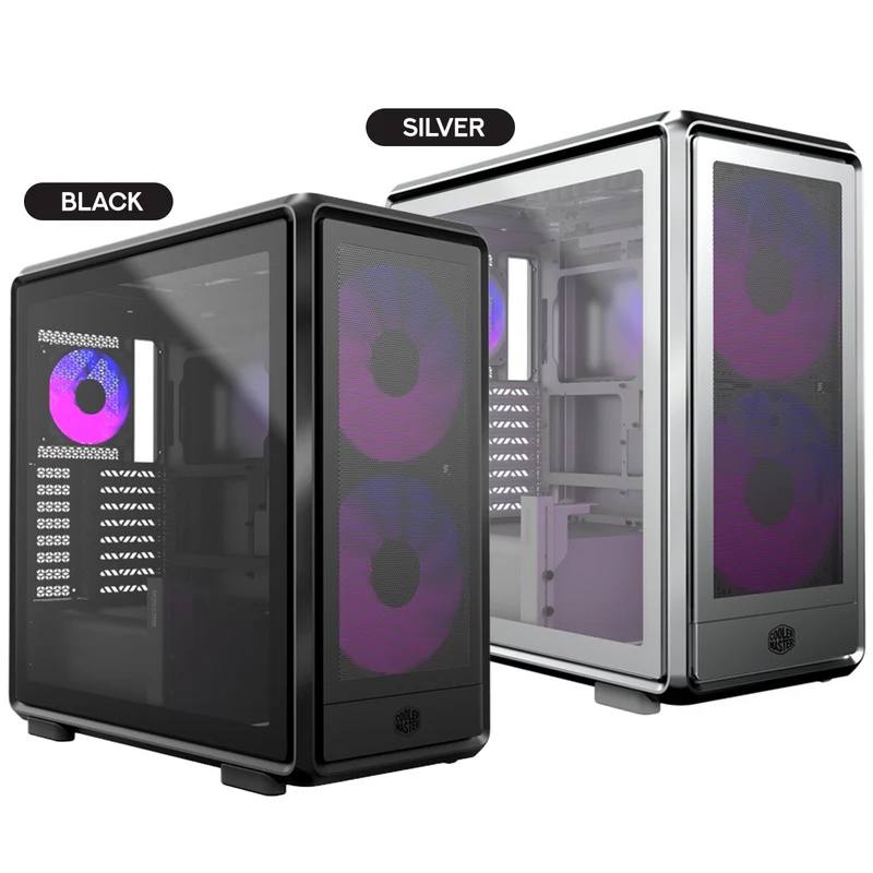 Cooler Master MasterFrame 600 Mesh ATX Mid-Tower PC Case (Black, Silver)